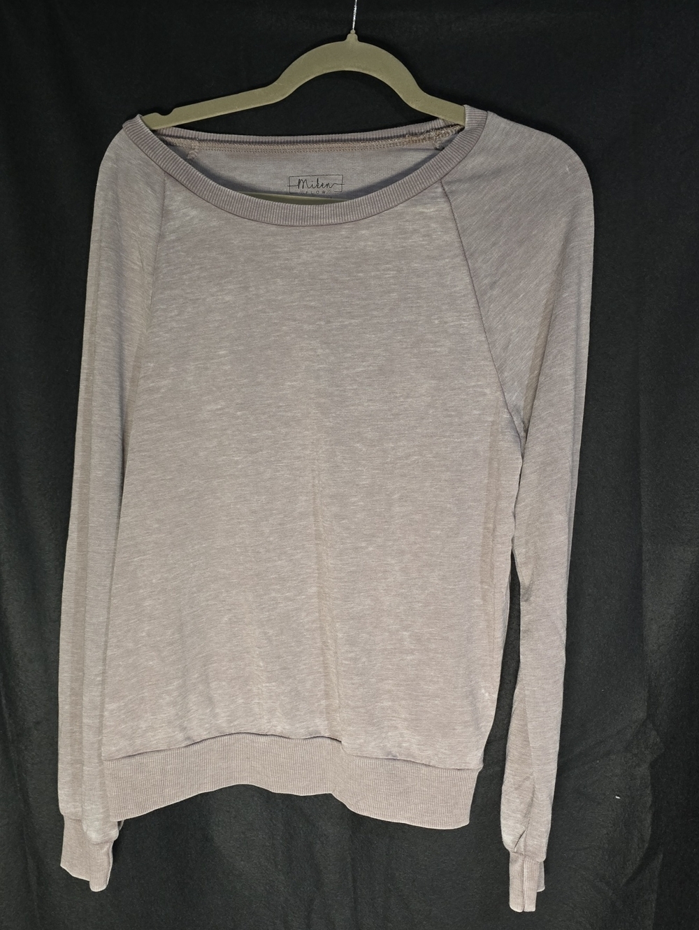 Miken Women's Long-Sleeve Sweatshirt — Light Taupe
